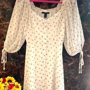 Short Button up Rose Bud Dress